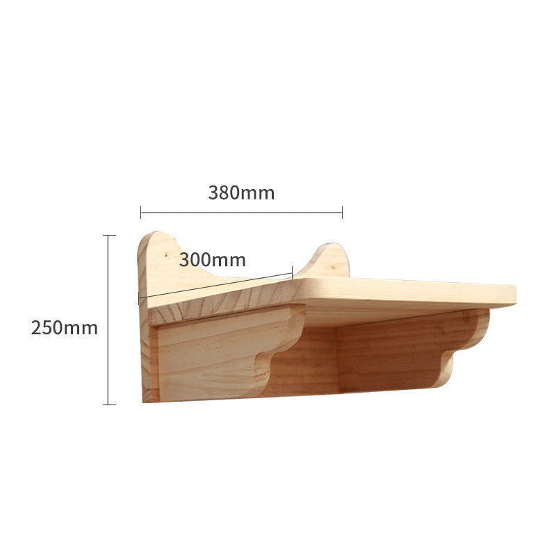 Wall Mounted Cat Climbing Shelf Set – Solid Wood Cat Wall Furniture with Platforms & Ladder, Space-Saving Cat Playground