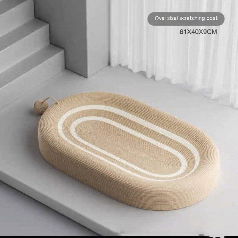 Sisal Cat Scratching Bowl – Round Cat Scratch Board with Basin Design for Claw Grinding & Lounging