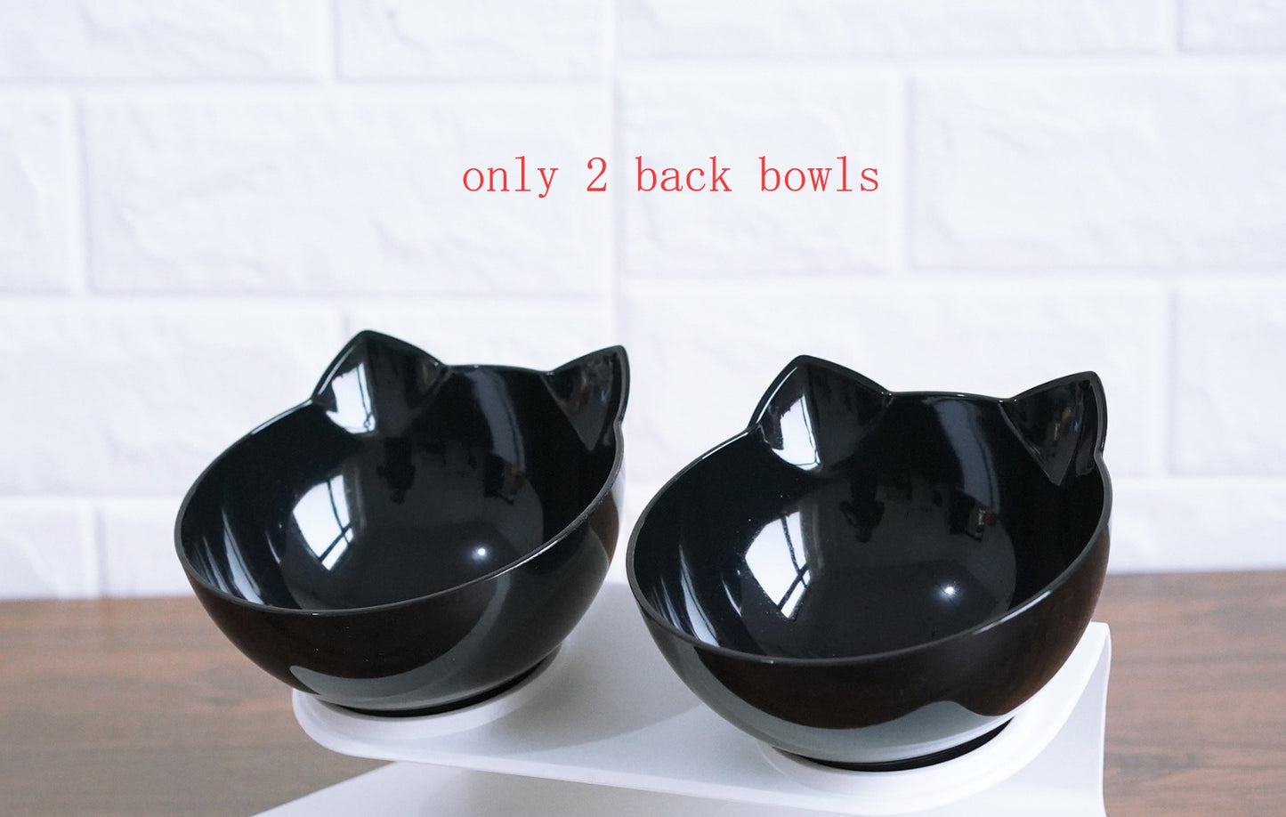 Elevated Cat Ear Pet Bowl – Transparent Tilted Single Food Dish for Cats and Small Pets