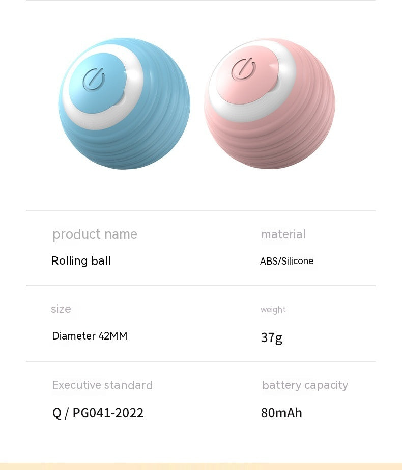 Automatic Bouncing Rolling Ball – Smart Self-Moving Cat Toy Ball for Indoor Cats & Kittens