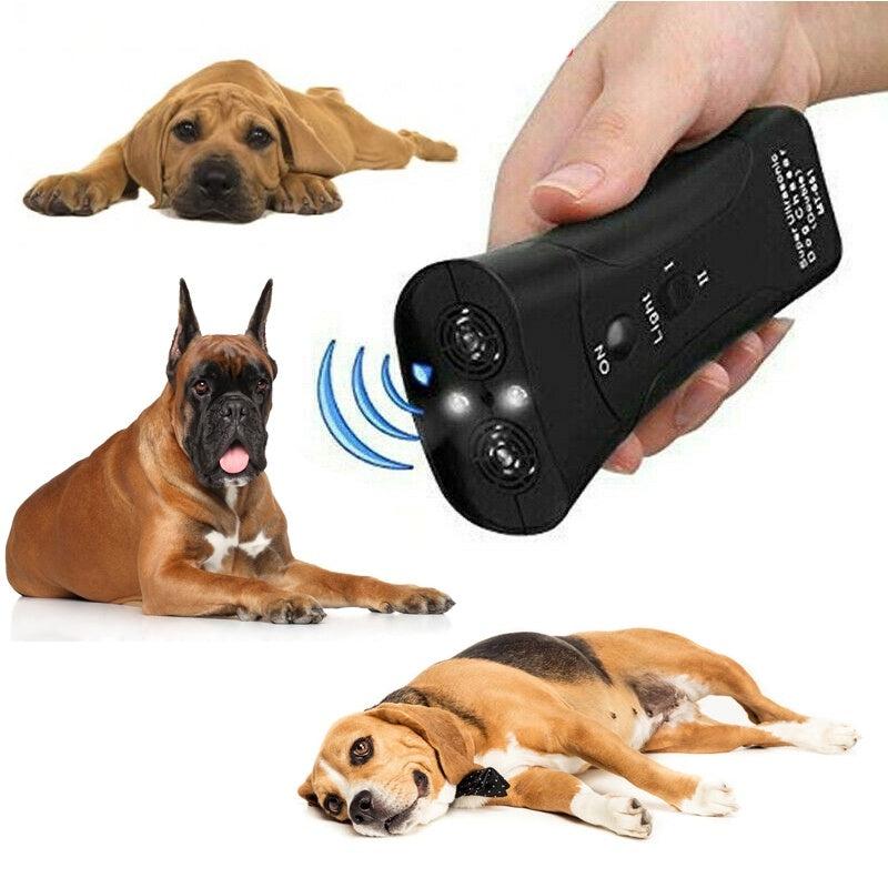 3-in-1 Anti Barking Dog Training Device – Ultrasonic Dog Repeller with LED Flashlight & Safe Pet Behavior Correction Tool