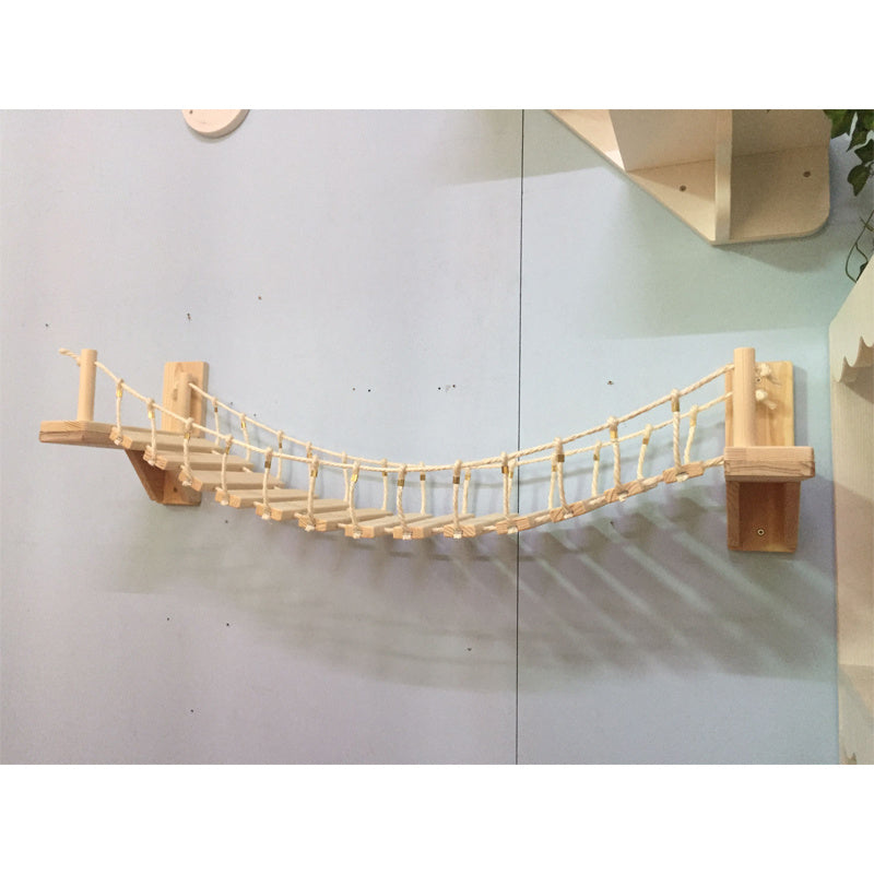 Pine Wall-Mounted Cat Furniture – Space-Saving Cat Shelf for Climbing and Lounging, Wooden Wall Hanging Pet Platform