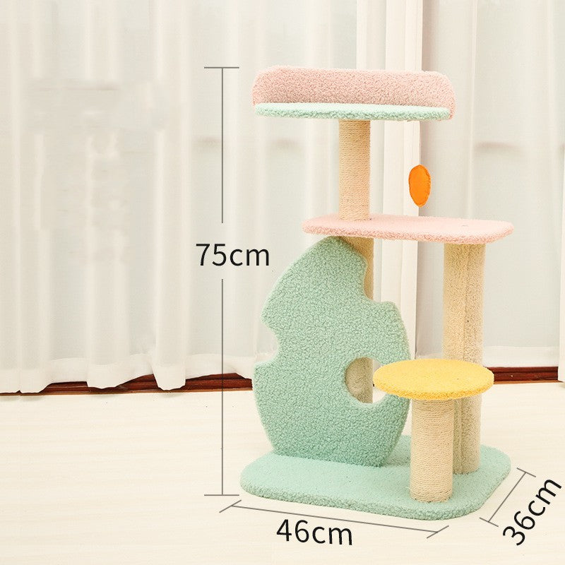 Large Cat Scratching Post – Tall Sisal Cat Claw Pole for Indoor Cats, Durable Furniture Protector & Cat Life Toy
