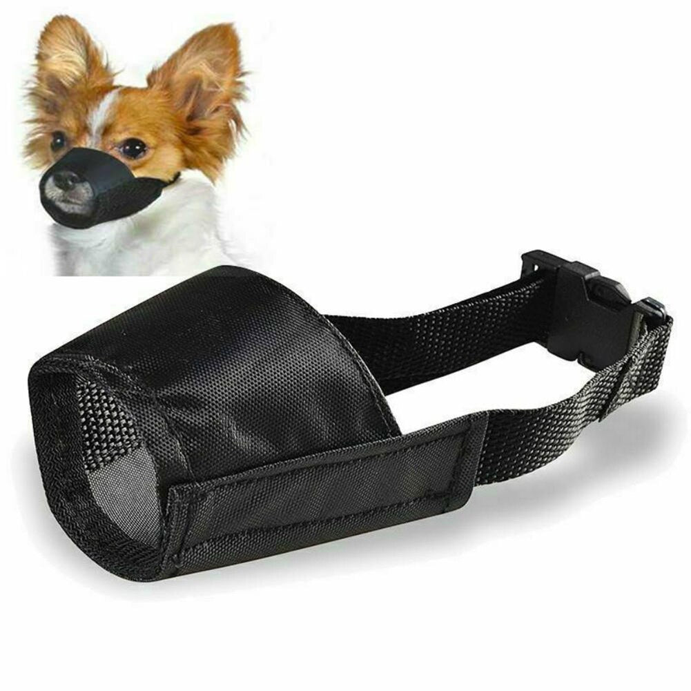 Adjustable Dog Muzzle – Soft Breathable Nylon Mouth Guard for Small, Medium & Large Dogs, Anti-Biting & Barking