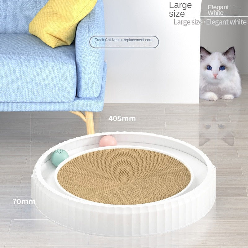 Round Cat Scratching Board – Durable Anti-Scratch Claw Grinder, Wear-Resistant Pet Furniture Protector