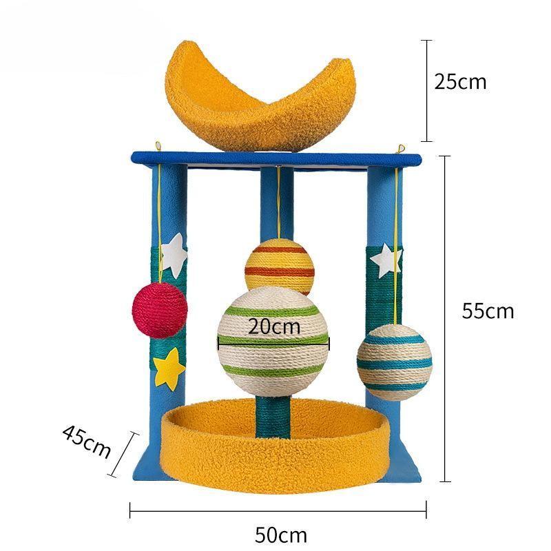 Wall Shelf Cat Nest with Toy – Space-Saving Small Cat Tree Bed for Indoor Cats, Modern Cat Furniture & Supplies