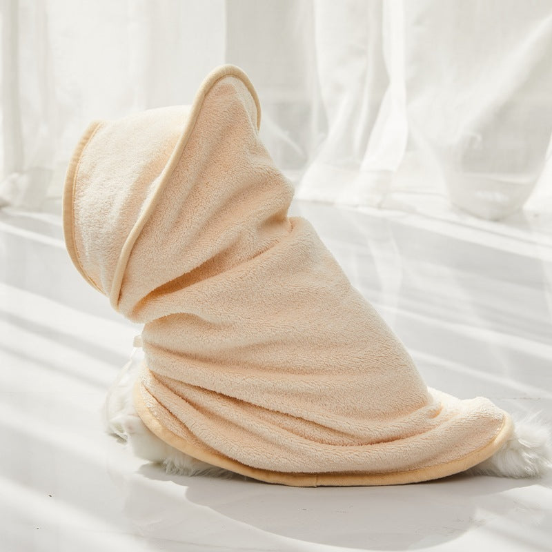 Microfiber Pet Bathrobe – Quick-Drying Absorbent Towel Coat for Dogs and Cats After Bath