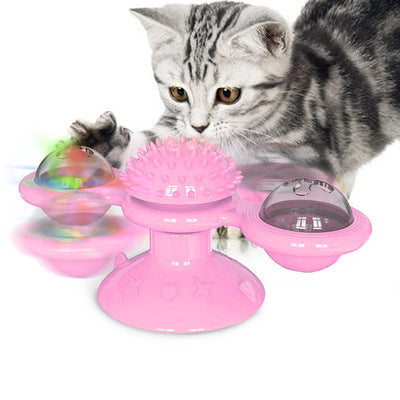 Cat Windmill Toy – Rotating Multi-Function Cat Toy for Itching, Scratching, Teeth Cleaning & Fun