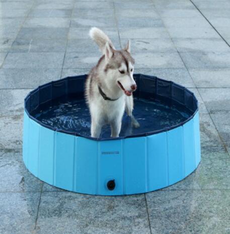 Foldable Large Dog Pool – Portable Pet Bath Tub for Dogs & Cats, Outdoor/Indoor Pet Swimming Pool