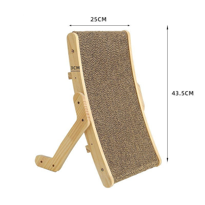 Transformable Vertical Cat Scratcher Bed – Corrugated Cardboard Claw Grinding Toy with Replaceable Core for Indoor Cats
