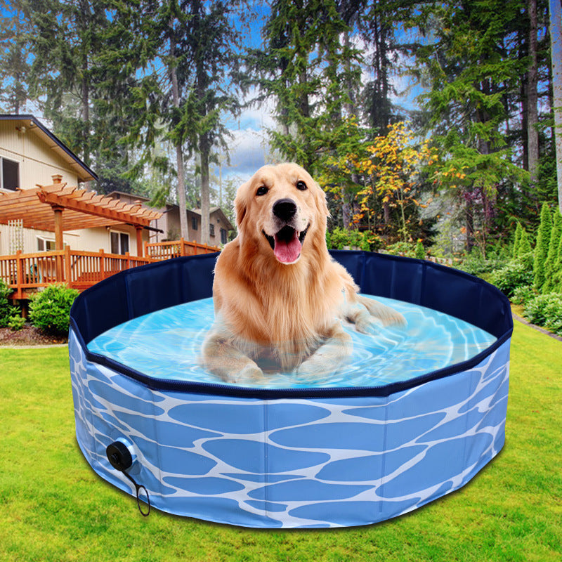 Foldable Dog Pool – Collapsible Pet Bath Tub for Dogs, Cats & Kids | Indoor & Outdoor Use