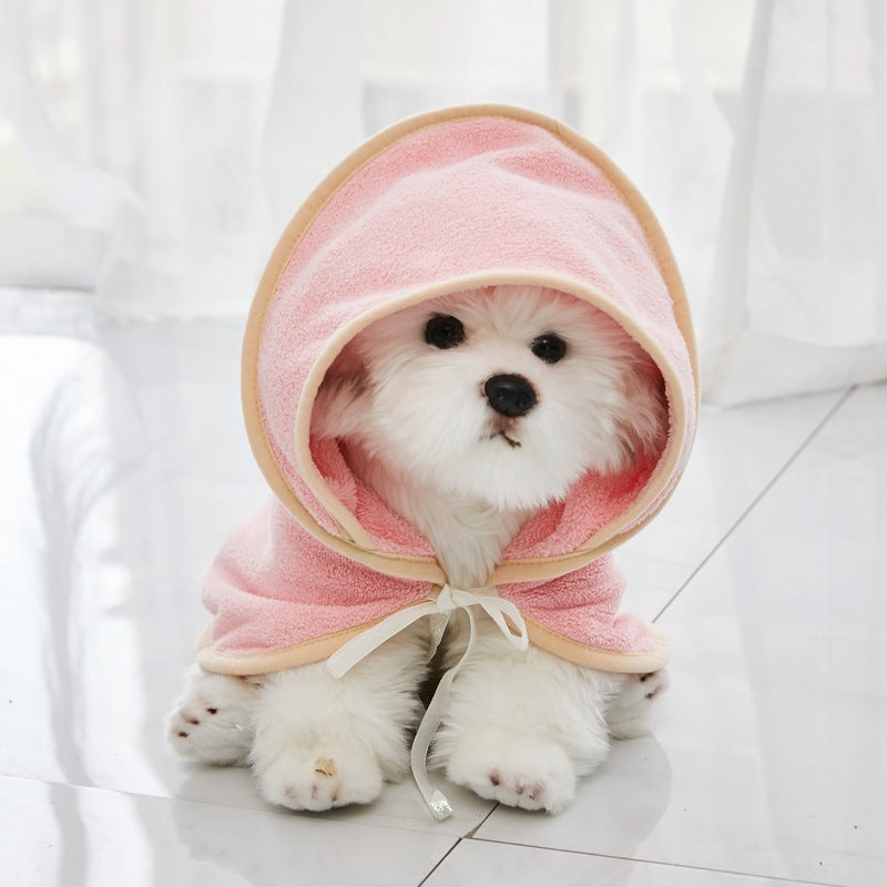 Microfiber Pet Bathrobe – Quick-Drying Absorbent Towel Coat for Dogs and Cats After Bath