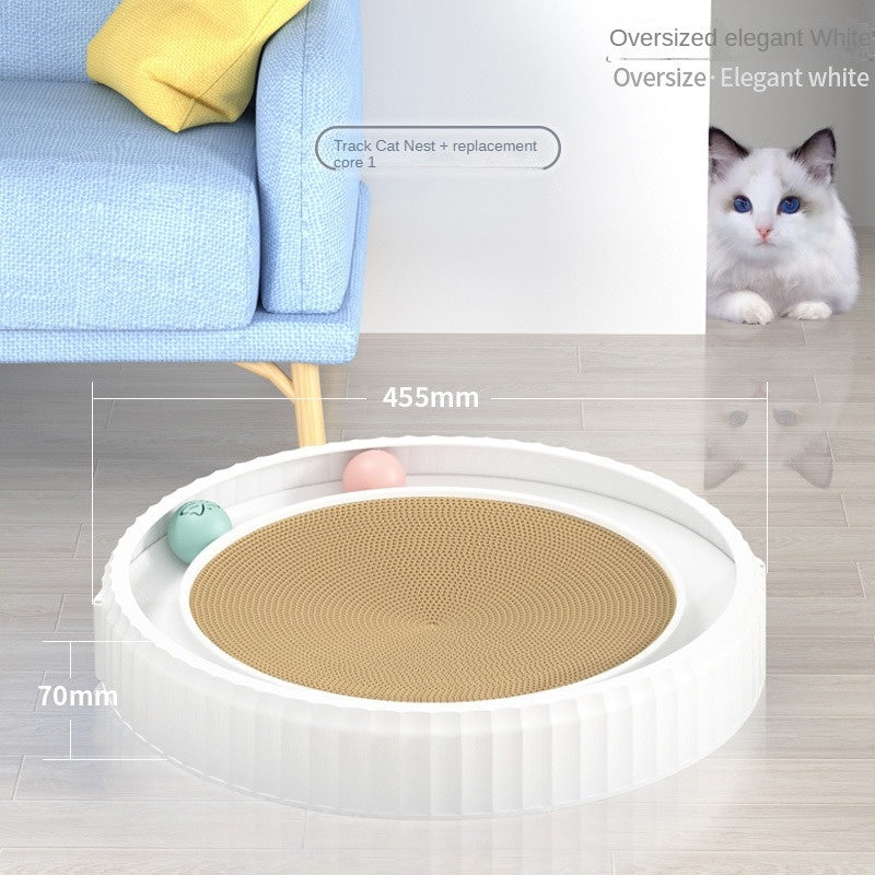 Round Cat Scratching Board – Durable Anti-Scratch Claw Grinder, Wear-Resistant Pet Furniture Protector