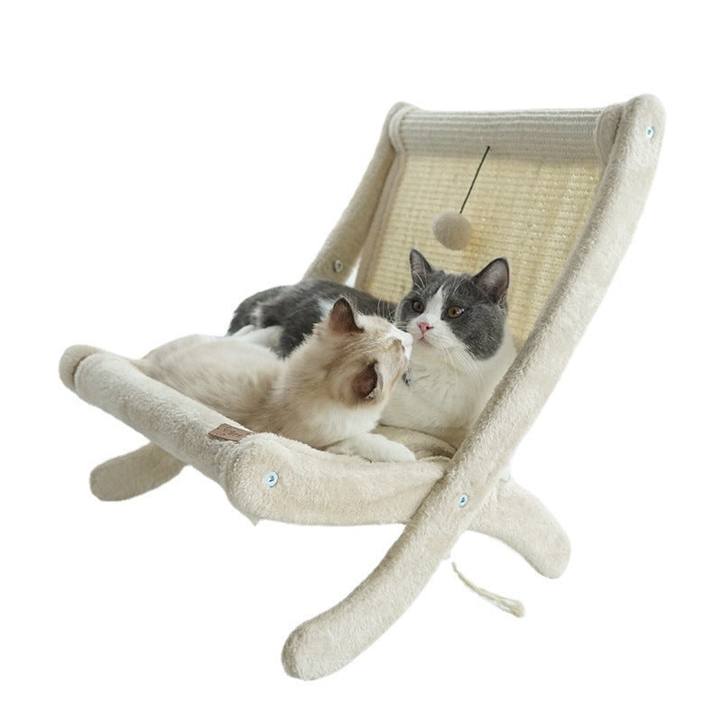 Cat Sofa Bed Sunbathing Lounge – Cozy Elevated Pet Chair for Indoor Cats, Soft Cushion Cat Window Seat Furniture