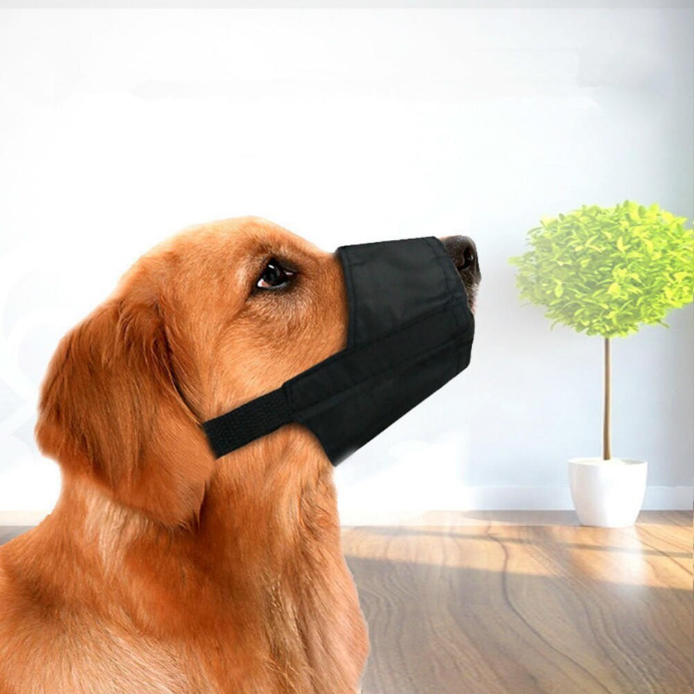 Adjustable Dog Muzzle – Soft Breathable Nylon Mouth Guard for Small, Medium & Large Dogs, Anti-Biting & Barking