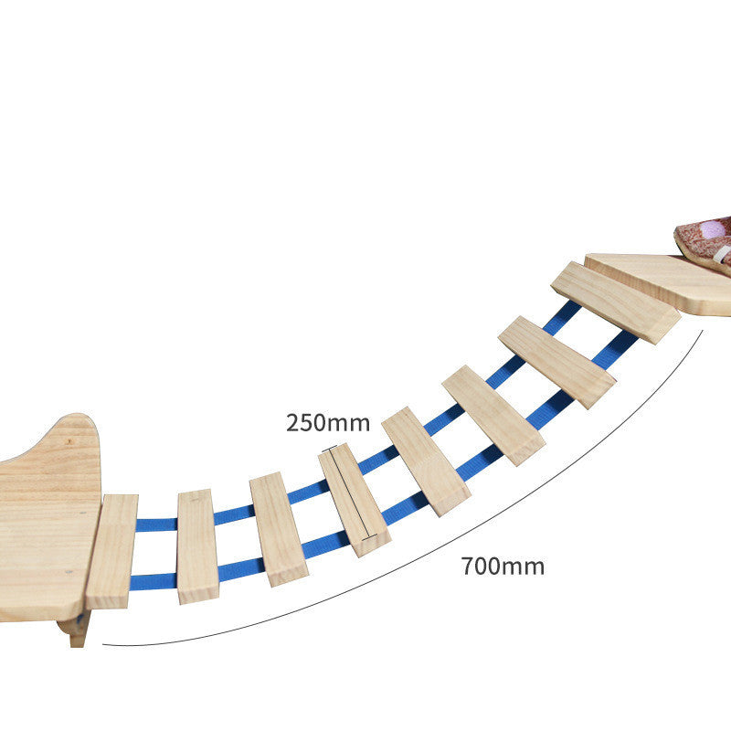 Wall Mounted Cat Climbing Shelf Set – Solid Wood Cat Wall Furniture with Platforms & Ladder, Space-Saving Cat Playground