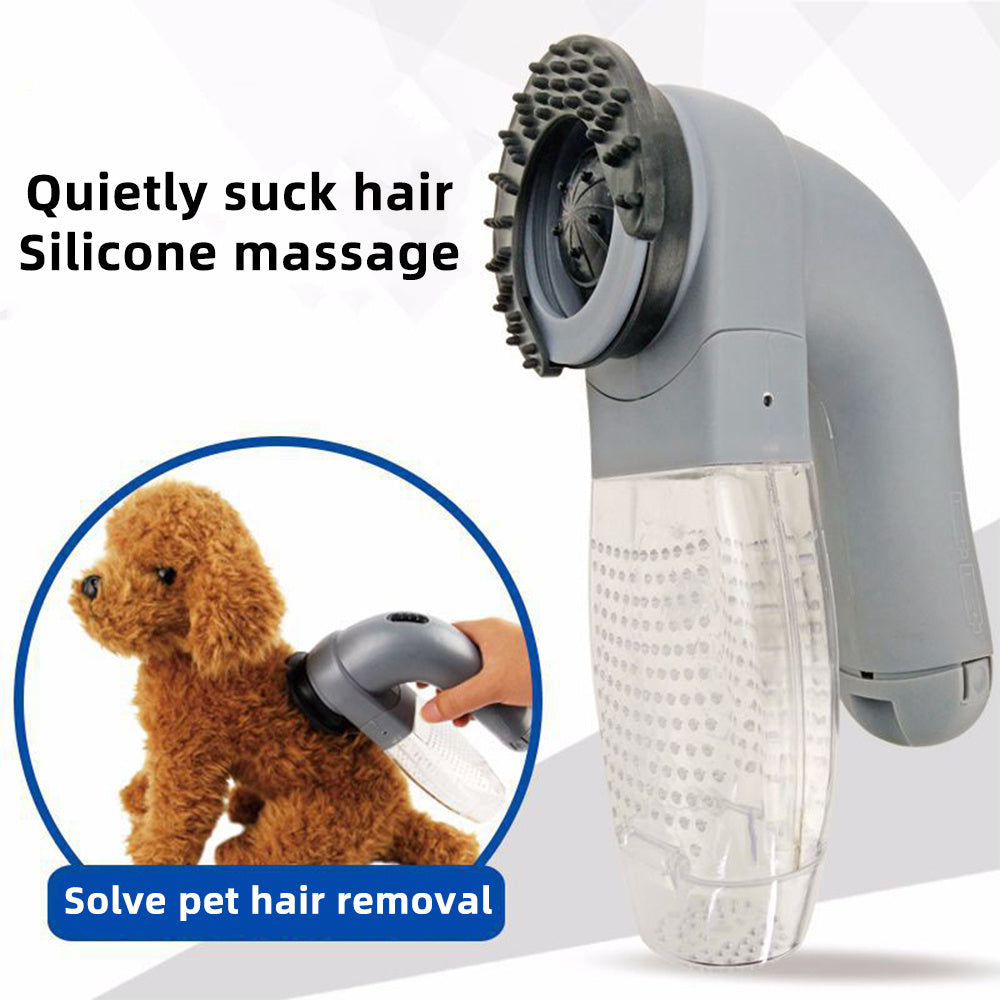 Electric Pet Hair Vacuum Cleaner – Portable Grooming Tool with Massage Function for Dogs & Cats