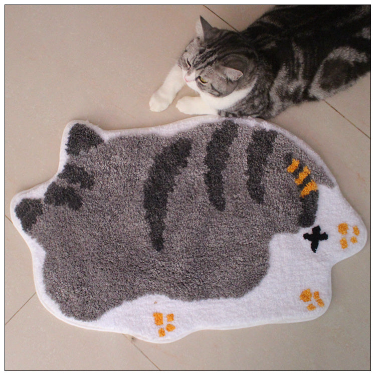 Cartoon Non-Slip Cat Mat – Soft & Warm Pet Sleeping Pad for Cages and Floors | Cute Anti-Skid Carpet for Cats & Small Pets