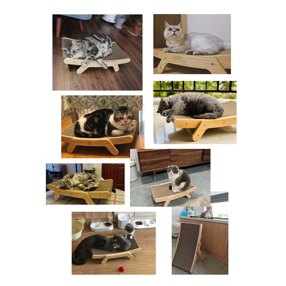 Transformable Vertical Cat Scratcher Bed – Corrugated Cardboard Claw Grinding Toy with Replaceable Core for Indoor Cats