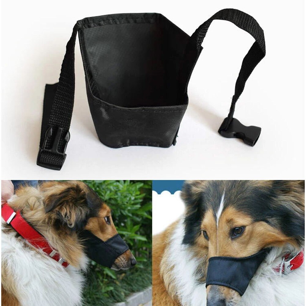 Adjustable Dog Muzzle – Soft Breathable Nylon Mouth Guard for Small, Medium & Large Dogs, Anti-Biting & Barking