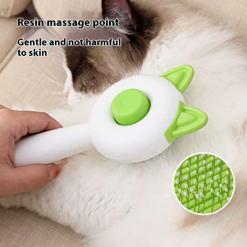 Self-Cleaning Pet Hair Remover Brush – Dematting Comb for Dogs & Cats, Grooming Tool for Shedding and Tangles