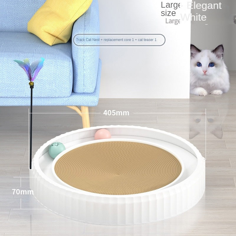 Round Cat Scratching Board – Durable Anti-Scratch Claw Grinder, Wear-Resistant Pet Furniture Protector