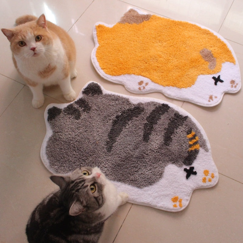 Cartoon Non-Slip Cat Mat – Soft & Warm Pet Sleeping Pad for Cages and Floors | Cute Anti-Skid Carpet for Cats & Small Pets