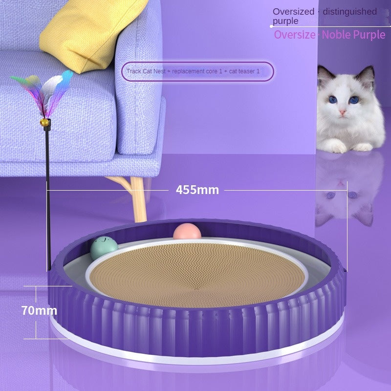 Round Cat Scratching Board – Durable Anti-Scratch Claw Grinder, Wear-Resistant Pet Furniture Protector