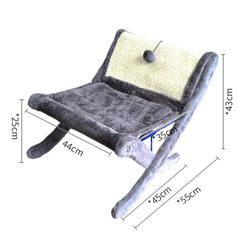 Cat Sofa Bed Sunbathing Lounge – Cozy Elevated Pet Chair for Indoor Cats, Soft Cushion Cat Window Seat Furniture