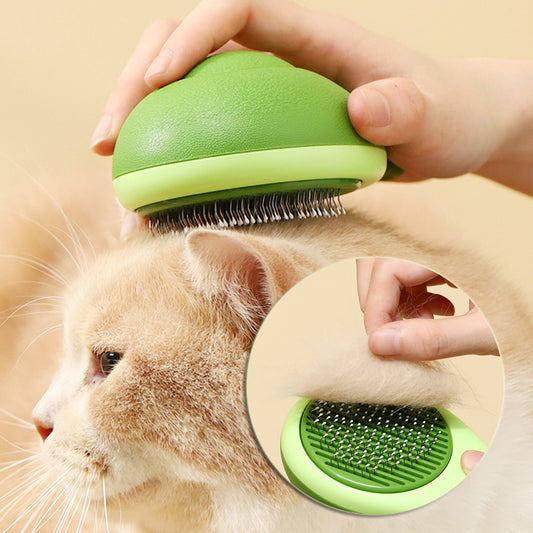Avocado Shaped Pet Grooming Brush – Stainless Steel Needle Comb for Cats & Dogs, Hair Remover and Cleaning Tool