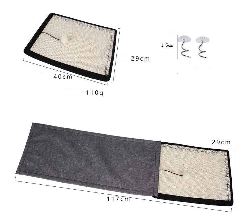 Sisal Cat Scratching Mat – Furniture Protector Pad for Table Legs & Sofa, Durable Cat Scratch Board for Indoor Cats