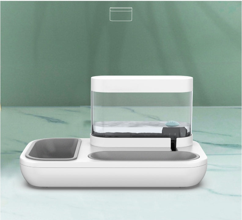 4-in-1 Elevated Cat Water Fountain with Feeder – Automatic Drinking & Feeding Station for Kittens and Puppies, 1.5L Capacity