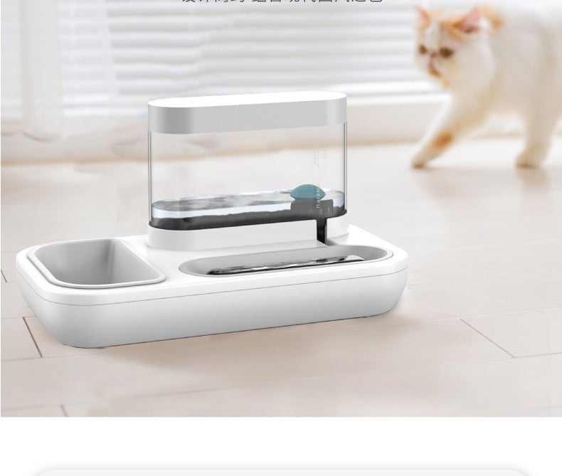 4-in-1 Elevated Cat Water Fountain with Feeder – Automatic Drinking & Feeding Station for Kittens and Puppies, 1.5L Capacity