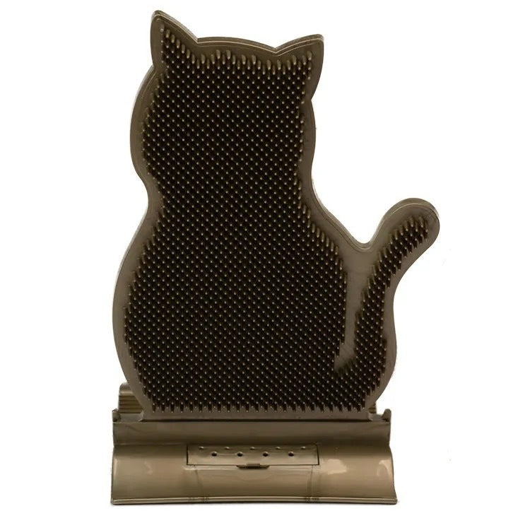 Cat Self Grooming Brush with Catnip – Wall Corner Self Massage Brush for Cats, Shedding Hair Removal Comb & Itching Scratcher Tool