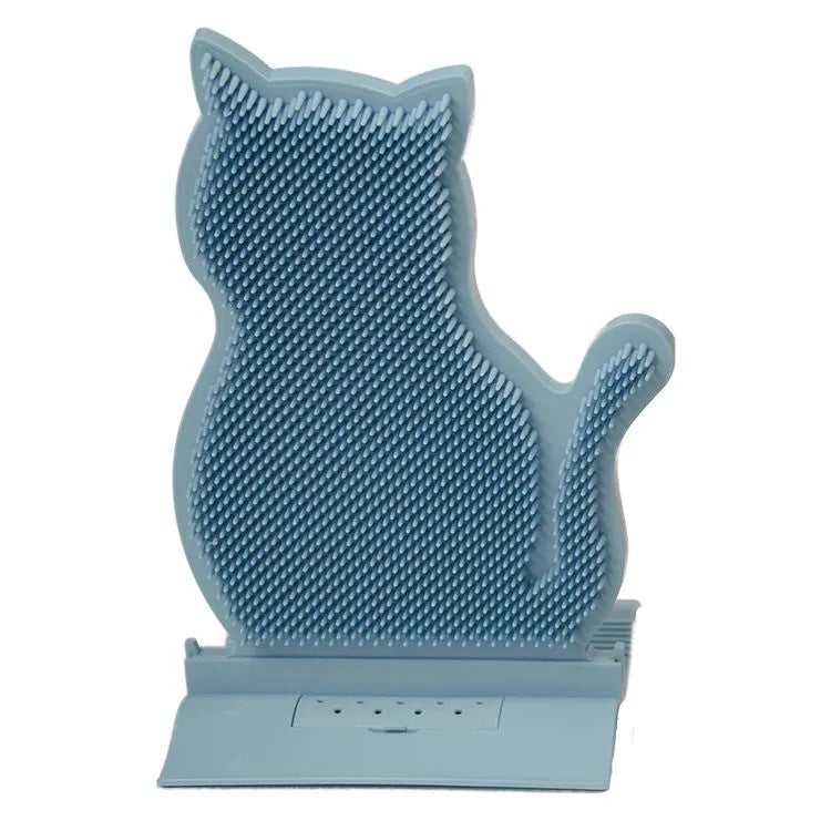 Cat Self Grooming Brush with Catnip – Wall Corner Self Massage Brush for Cats, Shedding Hair Removal Comb & Itching Scratcher Tool