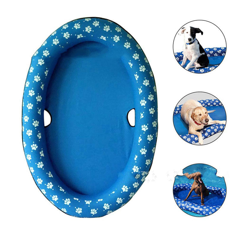 Inflatable Dog Pool Hammock – Pet Floating Bed for Summer Swimming, Floating Ring for Cats & Dogs