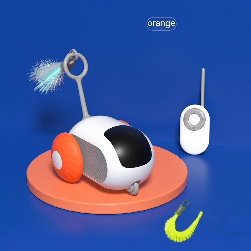 Remote Control Cat Toy Car – USB Charging Interactive Self-Moving Toy for Indoor Cats & Kittens