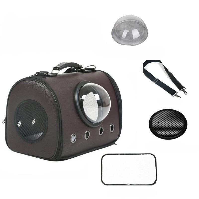 Space Capsule Cat Backpack Carrier – Portable Large-Capacity Crossbody Bag for Travel & Outdoor Use