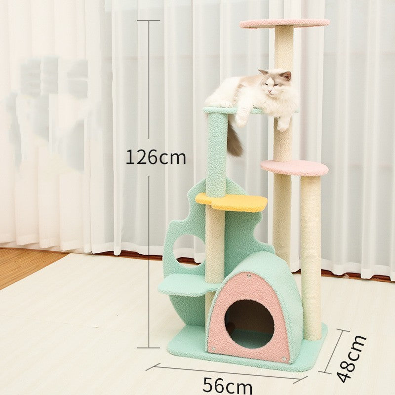 Large Cat Scratching Post – Tall Sisal Cat Claw Pole for Indoor Cats, Durable Furniture Protector & Cat Life Toy