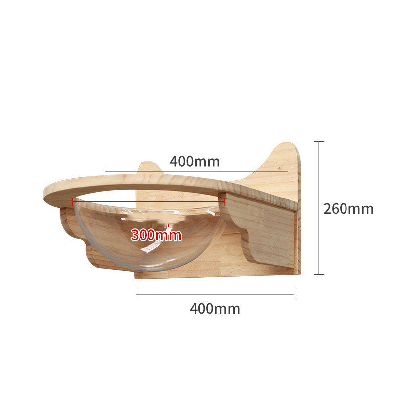 Wall Mounted Cat Climbing Shelf Set – Solid Wood Cat Wall Furniture with Platforms & Ladder, Space-Saving Cat Playground