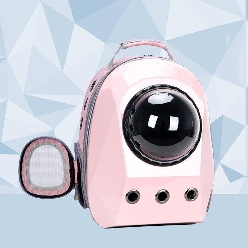 Breathable Cat & Dog Carrier Backpack – Portable Travel Space Capsule Pet Bag for Outdoor Transport