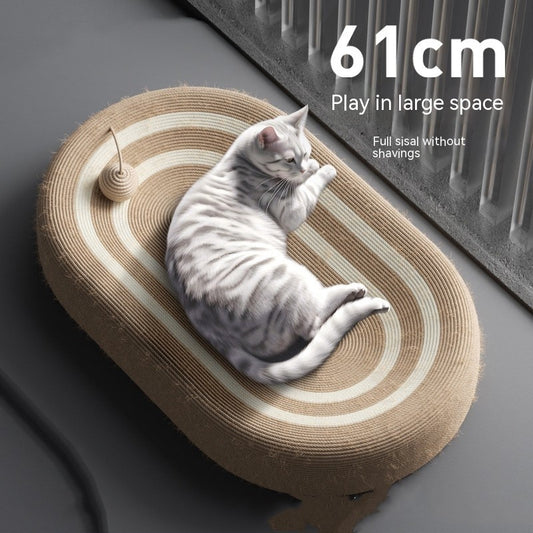 Sisal Cat Scratching Bowl – Round Cat Scratch Board with Basin Design for Claw Grinding & Lounging