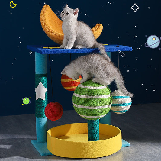 Wall Shelf Cat Nest with Toy – Space-Saving Small Cat Tree Bed for Indoor Cats, Modern Cat Furniture & Supplies