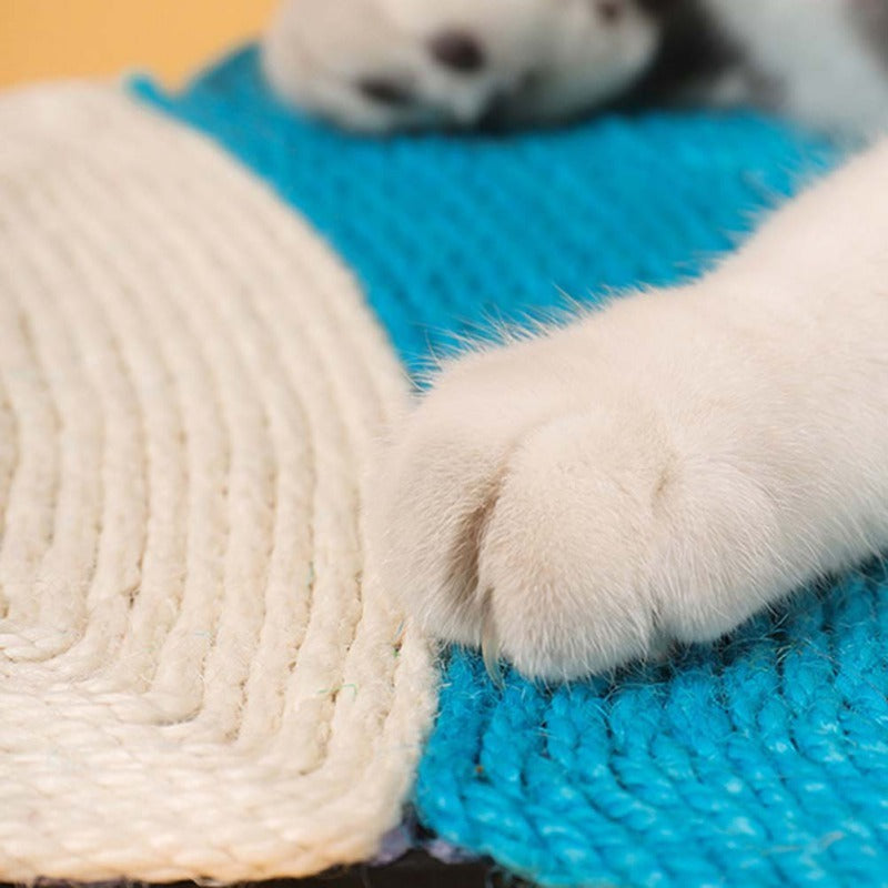 Cactus Shaped Cat Scratching Mat – Natural Sisal & Felt Cat Scratch Board for Claw Grinding, Furniture Protector, Durable & Cute Design