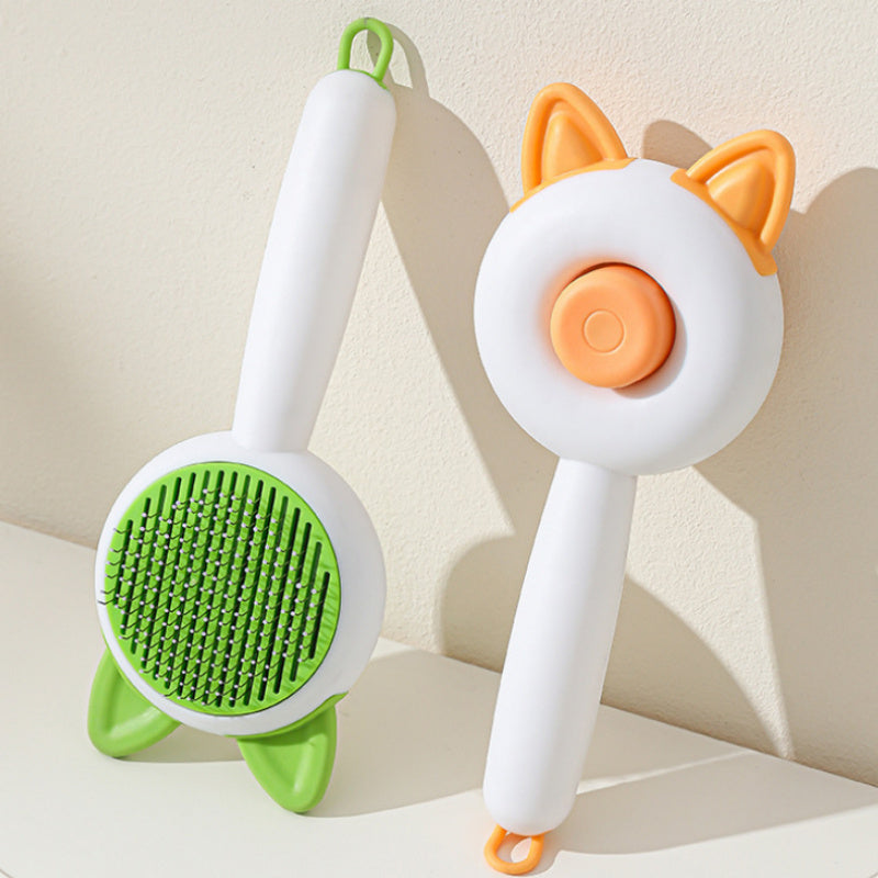 Self-Cleaning Pet Hair Remover Brush – Dematting Comb for Dogs & Cats, Grooming Tool for Shedding and Tangles