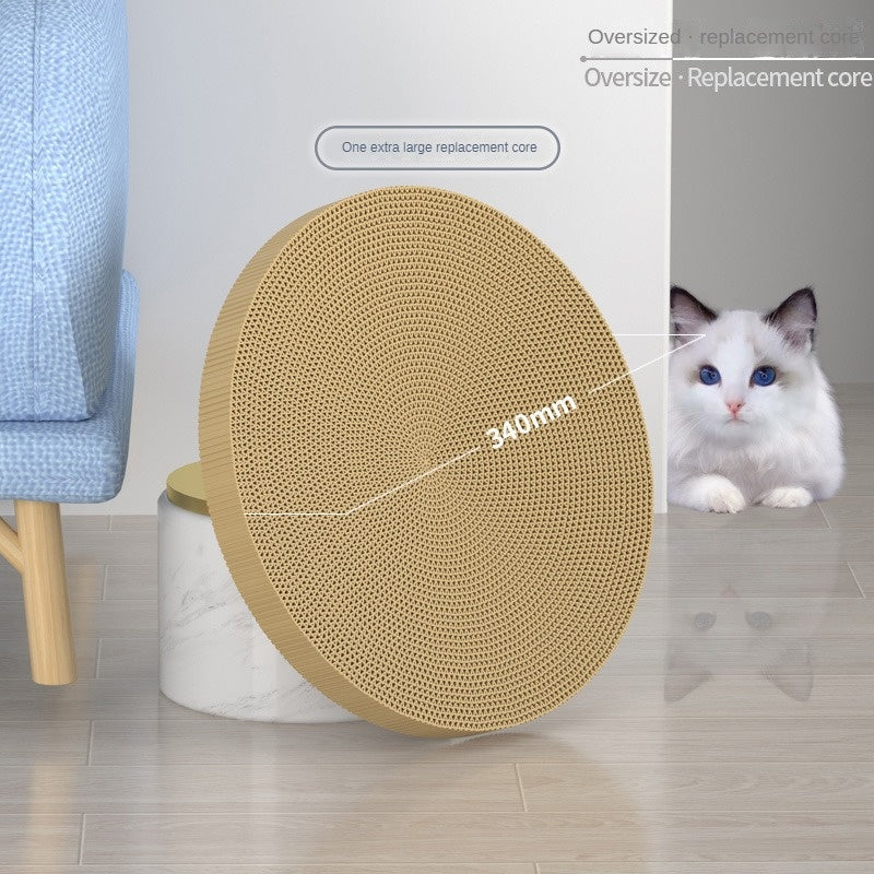 Round Cat Scratching Board – Durable Anti-Scratch Claw Grinder, Wear-Resistant Pet Furniture Protector