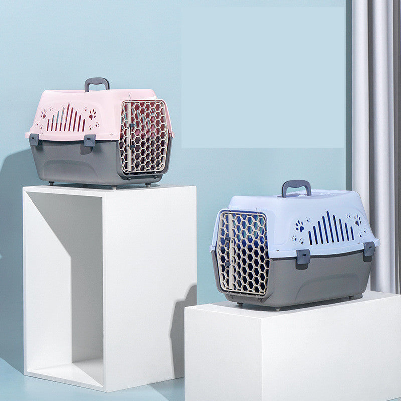 Portable Pet Travel Carrier – Cat Air Box & Dog Cage for Small and Medium Pets | Secure & Ventilated Outing Bag for Dogs and Cats