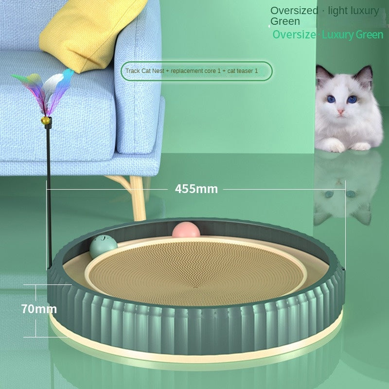Round Cat Scratching Board – Durable Anti-Scratch Claw Grinder, Wear-Resistant Pet Furniture Protector
