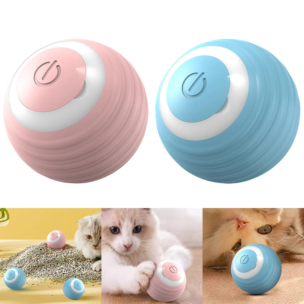 Automatic Bouncing Rolling Ball – Smart Self-Moving Cat Toy Ball for Indoor Cats & Kittens