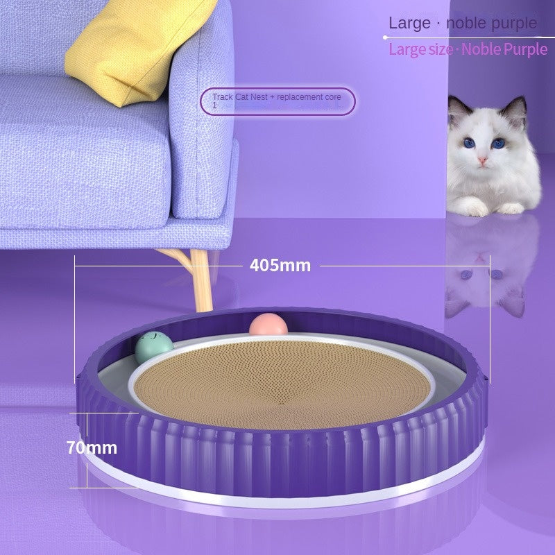 Round Cat Scratching Board – Durable Anti-Scratch Claw Grinder, Wear-Resistant Pet Furniture Protector